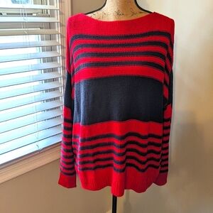 Striped long sweater